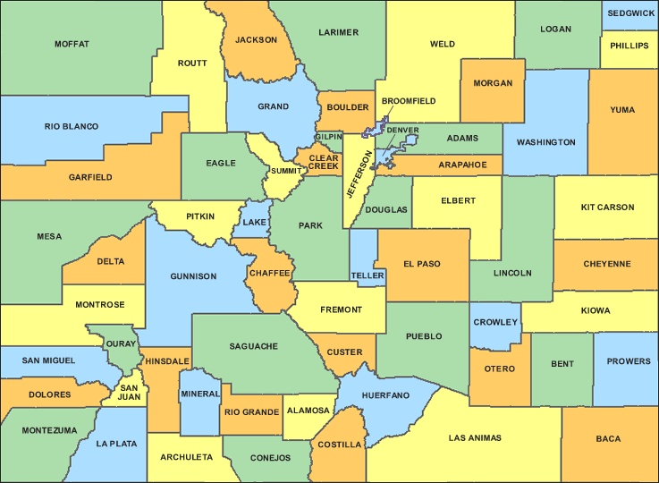 Colorado County Map 